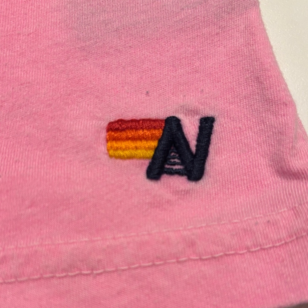 Aviator Nation Kids Pink Tee with Smiley Face Size 14 - Picture 5 of 6